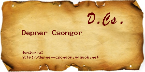 Depner Csongor névjegykártya