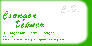csongor depner business card